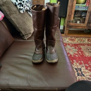 Sorel Slimpack Riding Brown and Black Boots